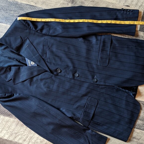 Versace Suit Jacket Blazer Black Striped - Picture 6 of 9